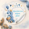 3 Yaş Doğum Günü Erkek Sticker